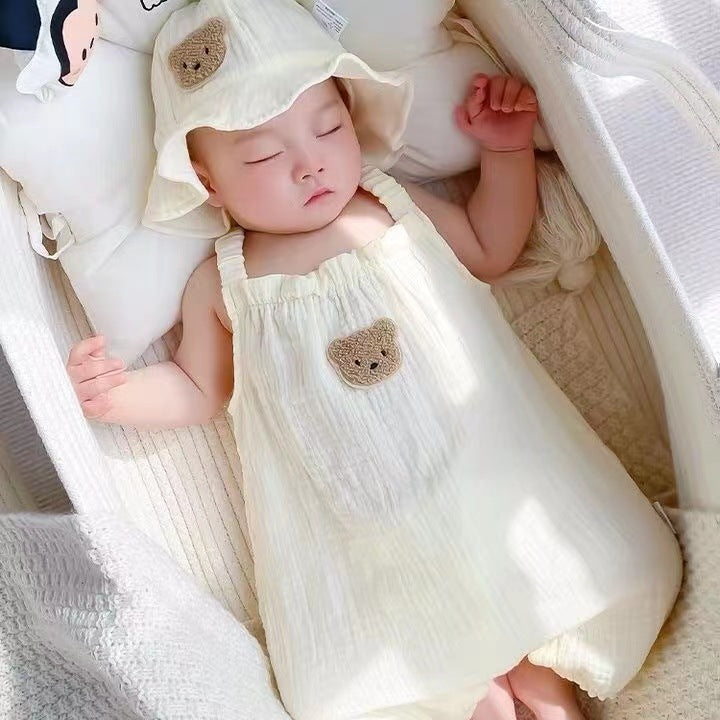 Newborn infant unisex romper - lightweight, stylish, and adorable summer outfit for baby boys and girls