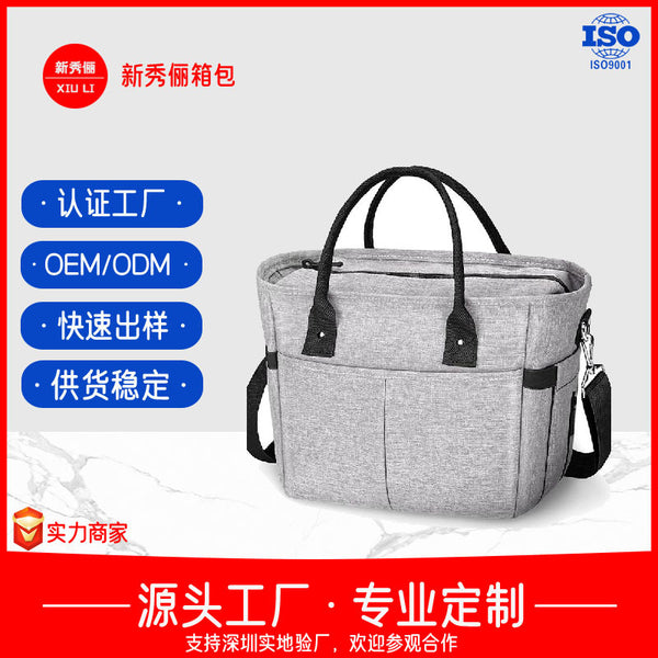 Thickened thermal insulation lunch box bag Oxford cloth bento bag Primary school office workers carry rice bags Thickened thermal insulation bags