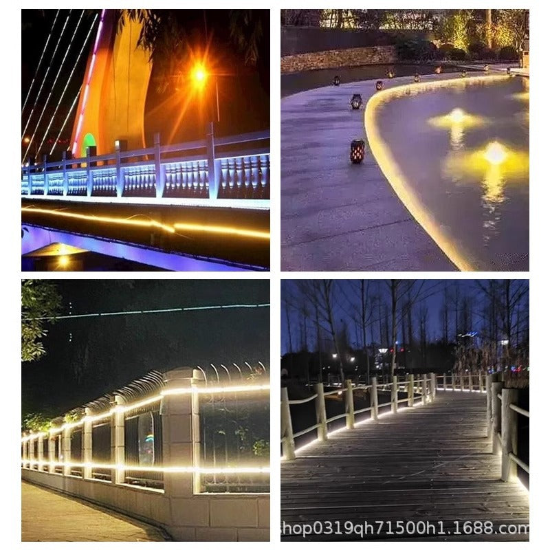 Underwater cob led strip lights - waterproof, solid silicone, 24v, for fish tanks, ponds, and outdoor use. ip68 rated, self-adhesive silicone strip lights