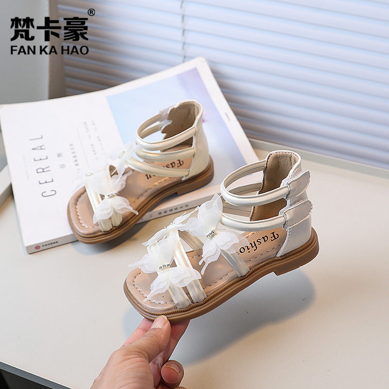 Vancahao girls' roman sandals -  summer new collection: butterfly princess sandals for little girls, perfect for beach and everyday wear