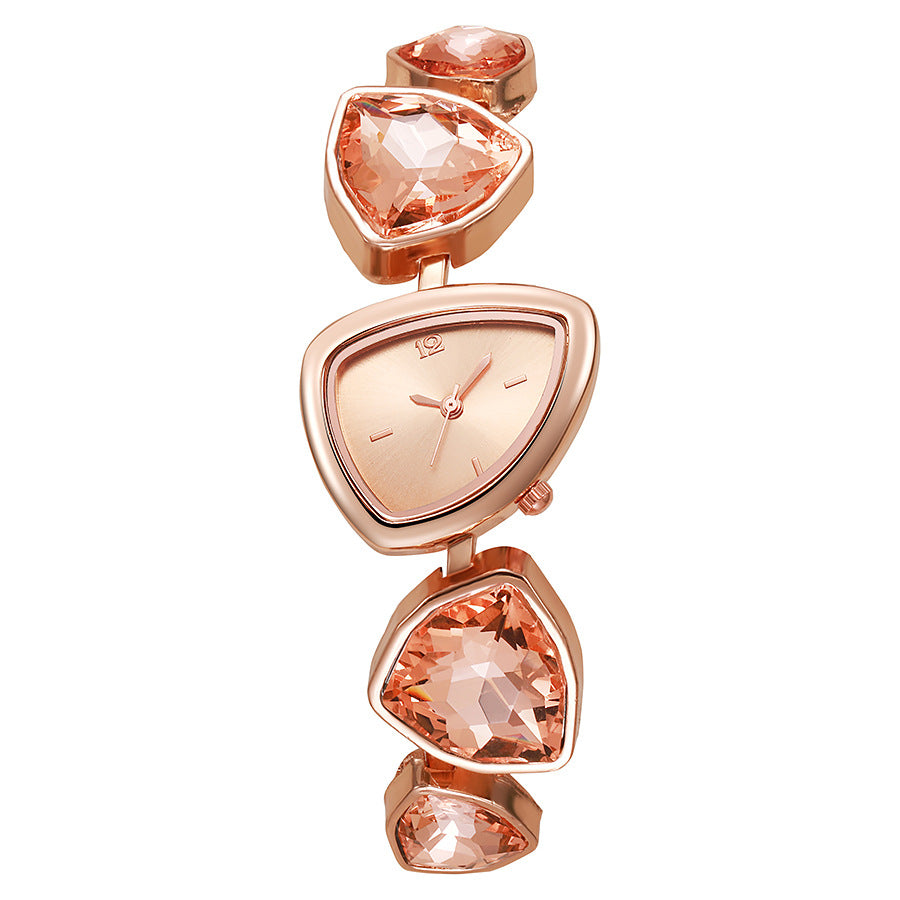 New arrival high-looking fashion women's accessible luxury irregular diamond-encrusted watch crystal niche high-looking quartz women's watch wholesale