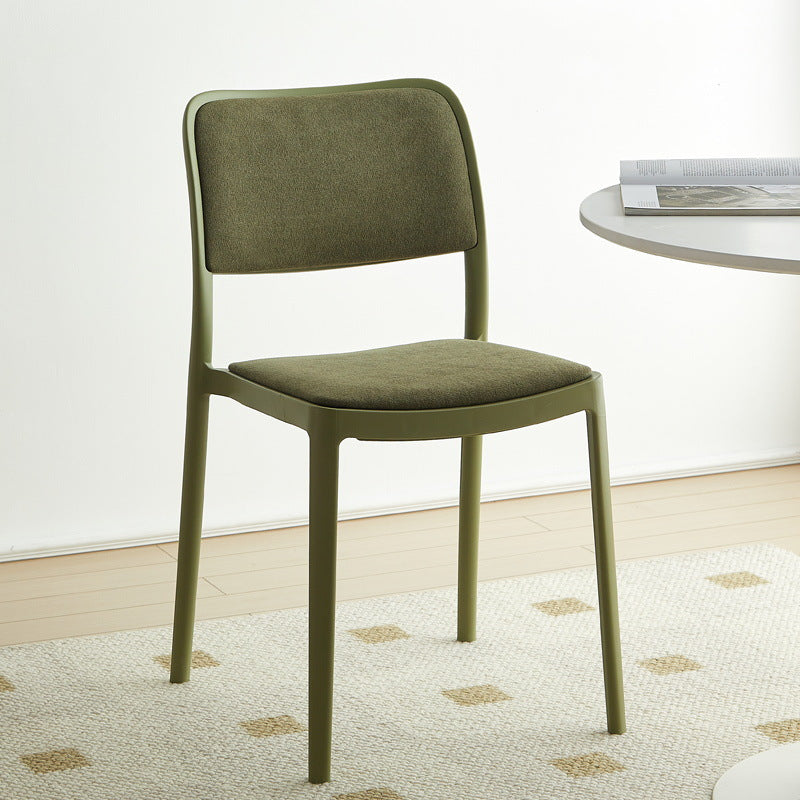 Scandinaviancasual soft-packed fabric dining chair back chair desk computer stool for home modern casual stackable chair
