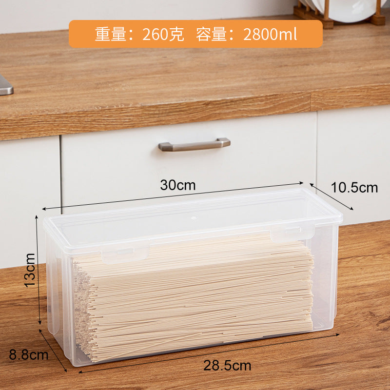 Kitchen Food Grains Storage Box Sealed with Lid Noodle Storage Box Food Grade Refrigerator Transparent Fresh-keeping Box