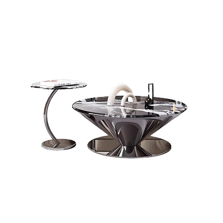 French new arrival suspended flying saucer coffee table living room for home small apartment creative designer style normcore marble coffee table