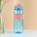 Factory customized large capacity plastic water bottle - cross-border minimalist straw space cup - outdoor sports portable handle water bottle