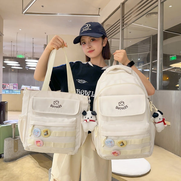 School bag for female high school students Large capacity for junior high school students Girls backpack for primary school students Grades 3-6 Lightweight backpack