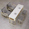 Widened 45cm marble nail table and chair set - special offer! economical single/double, light luxury, multi-functional, odorless, carbon steel with baked enamel finish