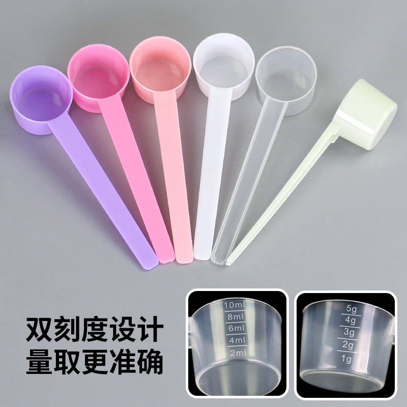 Plastic measuring spoon 10ml for facial mask powder 5g water 10g chemical fertilizer and pesticide powder measuring spoon individually packaged