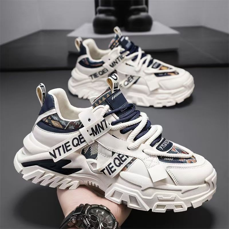 Popular men's shoes winter2025new arrival mesh sneakers youth trendy brand easiest for matchheight increasing dad trendy shoes