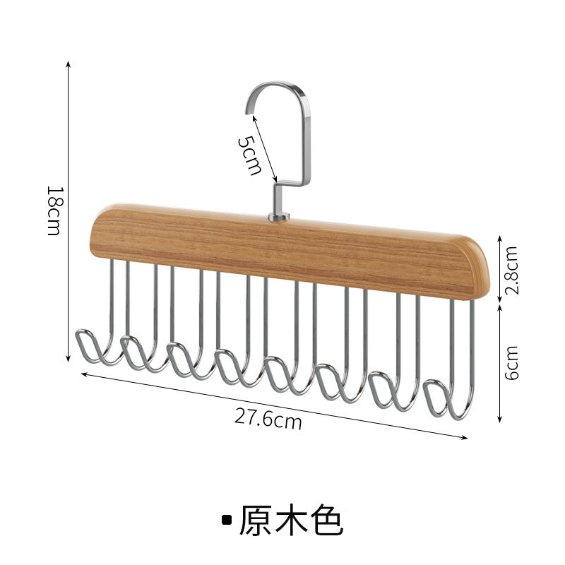 Sling hanger wooden sling hook bold bag storage multi-functional hook tie vest underwear hanger