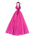 Accessible luxuryniche stylehalterdress women's summersexybacklessv necktie backwaist slimming lookholiday style long skirt