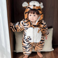 Baby clothes cute outing rompers heattech cartoon super cute winterthickened baby rompers one-piece jumpsuit