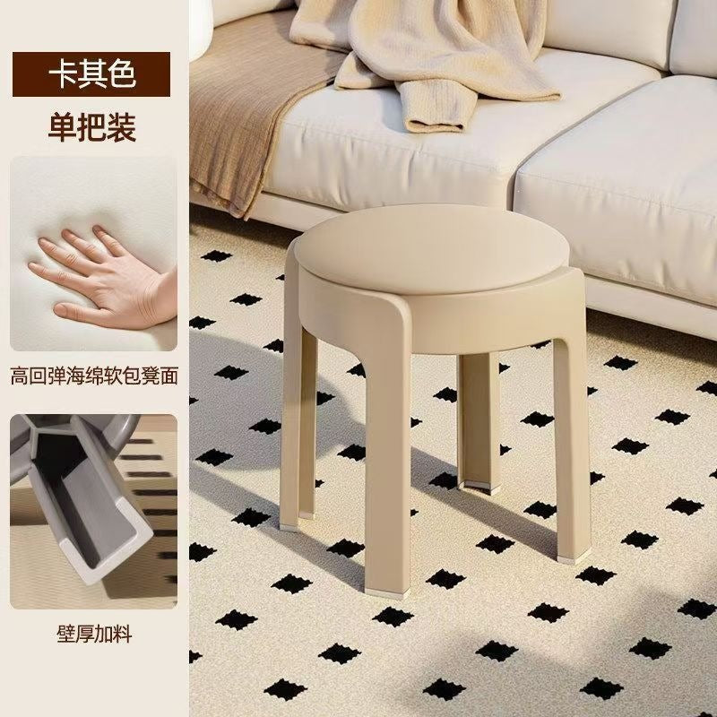 Modern minimalist home chair - restaurant spare thickened plastic chair - dining table chair stool - stackable plastic stool