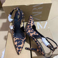 High-quality 2024 spring/summer new arrivals: yangshulin pointed-toe flat loafers for women, vintage mules with genuine leather soles and leopard print