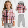 children's clothing spring & fallnew arrivalplaid hoodie boys and girlslong sleeves lapel lining suit boys plaidshirt