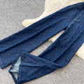 K-stylework clothing style denim two-piece set women's summer sleeveless vest high waist pants silm pants slimming lookelegantsuit