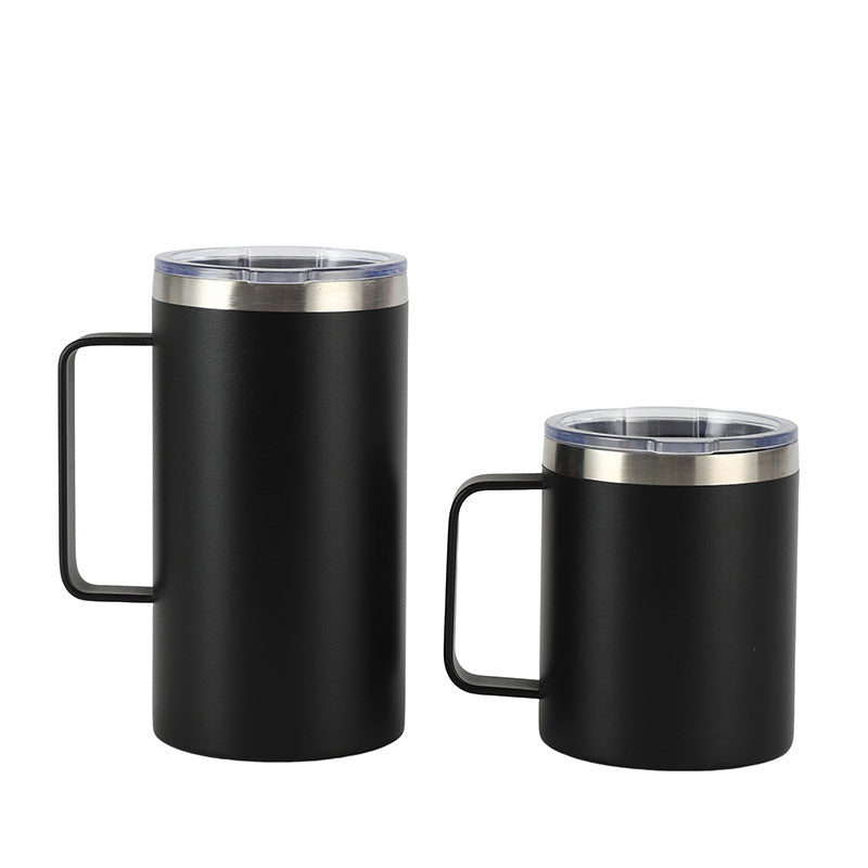 export insulated tumbler, 12/14oz double-walled stainless steel coffee mug with handle, business gift office mug