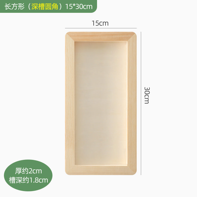 Solid wood clay picture frame mounted wood clay photo frame handmade DIY material wood frame colored clay works display empty frame