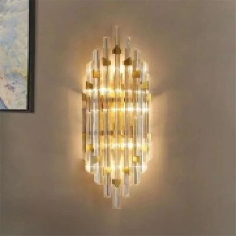 New arrivalaccessible luxury crystal wall lamp popular bedside living room background wall corridor aisle casualclassy wall lamp