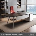 2.4m boss table + silver brushed side cabinet [double color matching] [e0 level environmentally friendly 3d polymer skin-like finish]