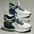 Men's 2026 spring new arrival: air cushion shock absorption, soft sole, height increasing, thickened high-top platform sneakers - trendy basketball shoes for men
