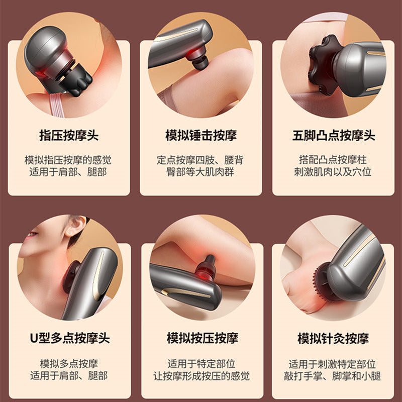 Dolphin massage stick hammer electric handheld shoulder and neck knocking cervical spine waist whole body meridian hammering back vibration instrument