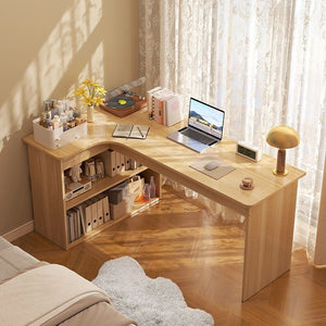 Computer desk desktop for home bedroom bookshelf all-in-one student study writing desk corner multifunctional office desk