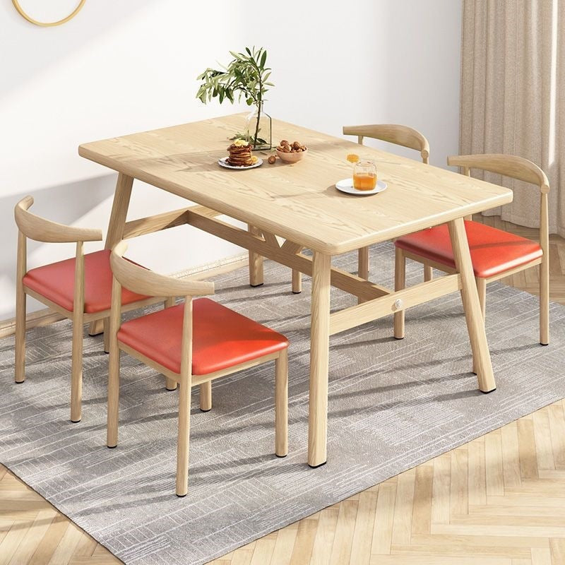 Rectangular table and chair combination casual small apartment dining table suit dining table and chair for home dining table and chair catering merchant