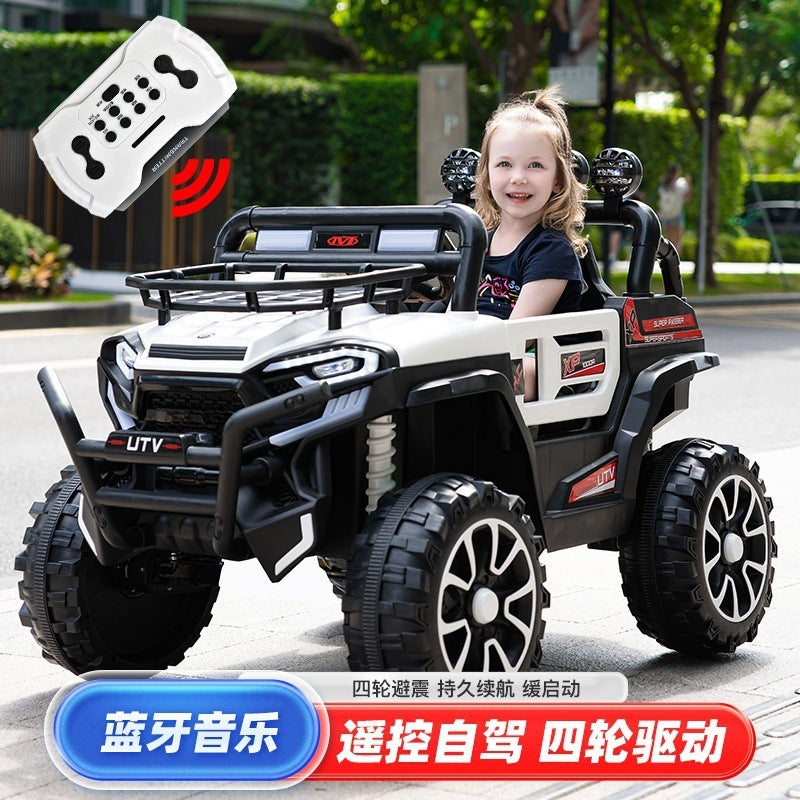 New children's electric car baby four-wheel remote control off-road vehicle can sit adults double children toy car off-road vehicle