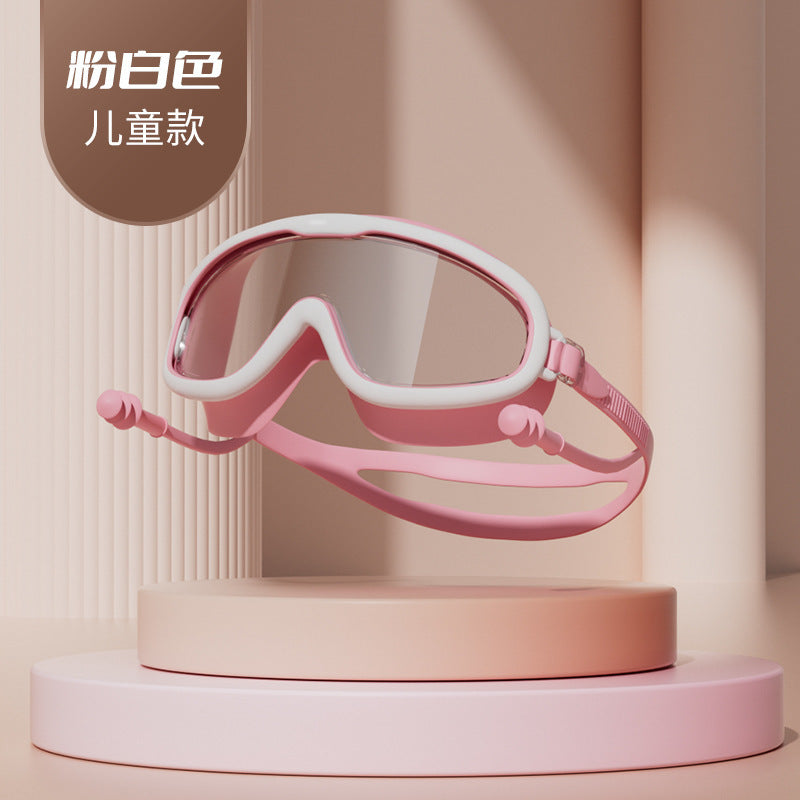 Kids' waterproof bathing goggles - perfect for little girls' hair washing, baby eye protection, and children's swimming!