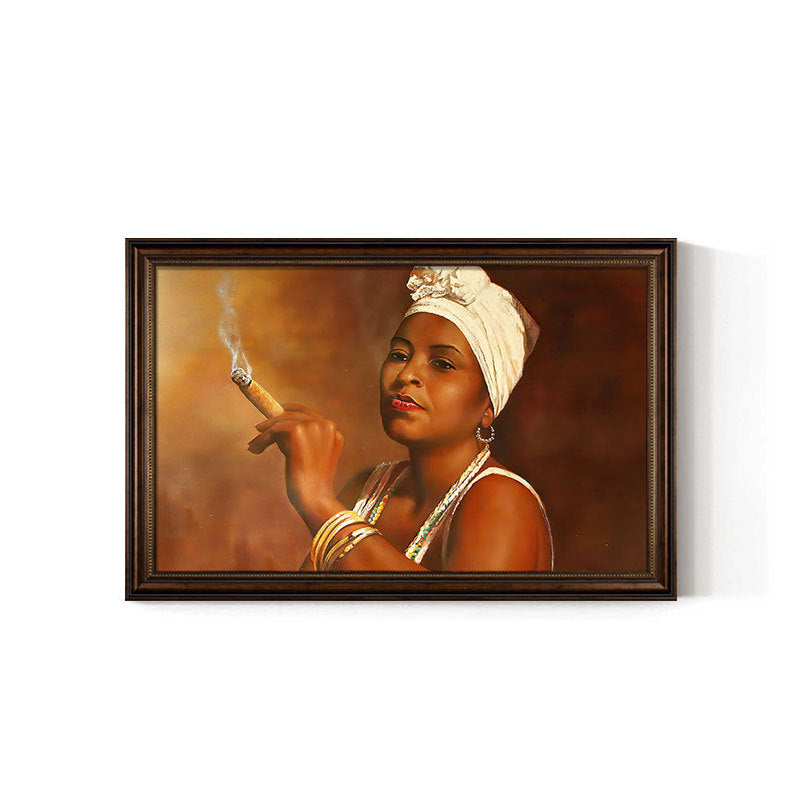 Cigar bar hanging painting American retro beautiful woman bar KTV box wall decoration painting industrial style tobacco and alcohol shop mural