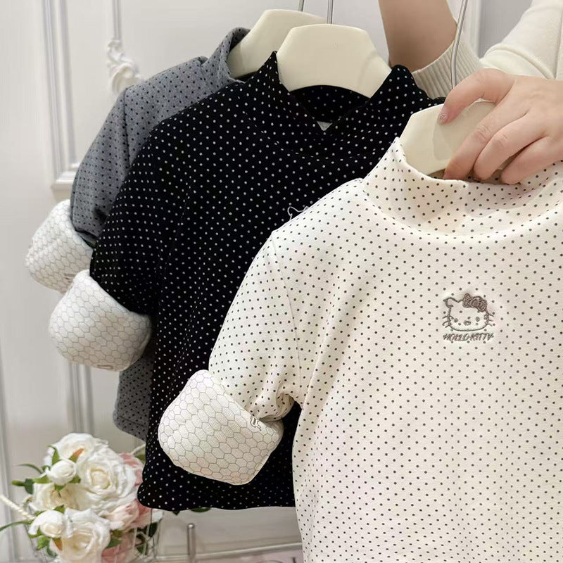 Autumn/winter girls' three-layer quilted padded coat, thickened warm cotton jacket, trendy and stylish top for baby girls, children's clothing, kids' apparel