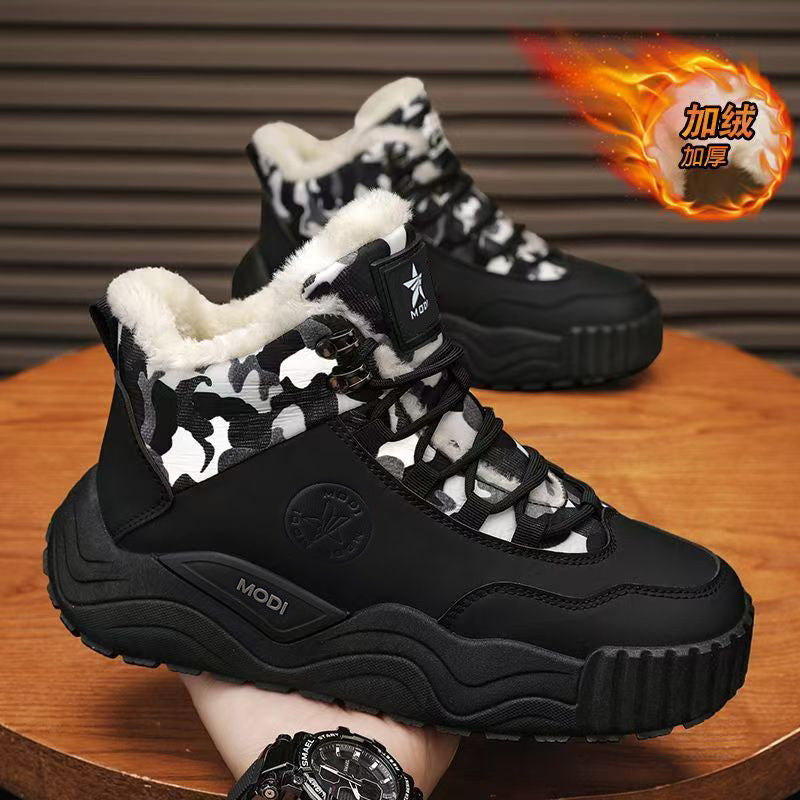 Northeastern snow boots for men winterfleece-linedthickenedheattech two-cotton shoes for men minus 40 degrees cold-proof boots waterproof outdoor