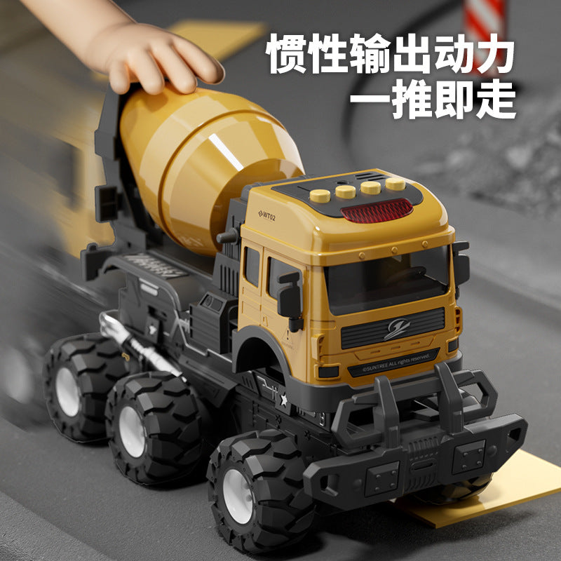 Kids' off-road transport trailer dump truck construction vehicle simulation inertia alloy container truck toy dump truck