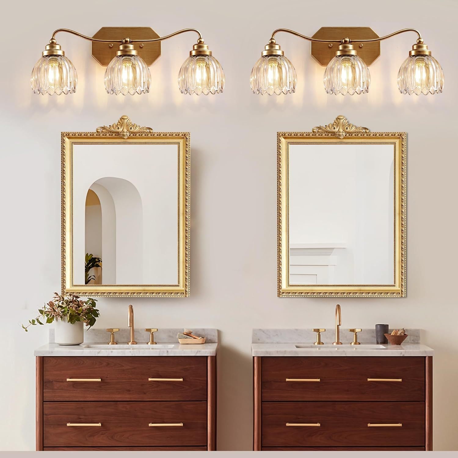 Cross-border exclusive retro indoor wall lamp golden bathroom dressing lamp suitable for bedroom living room corridor wall lamp lighting