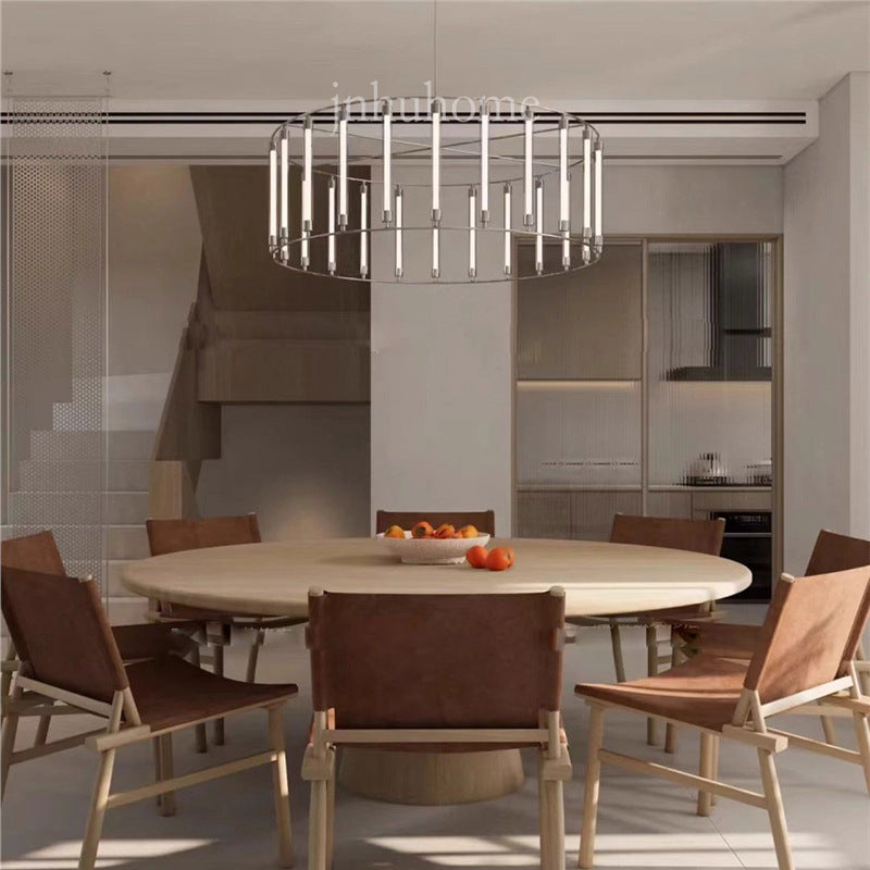 Hotel private room round chandelier - modern minimalist style for lounges, dining tables, villas, clubs, and living rooms - designer mazar lamp