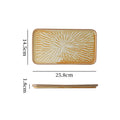 Japanese-style ceramic creative retro rectangular flat plate fish plate restaurant home hotel unique serving plate dessert plate square plate