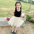 Summer new arrival: solid color korean style trendy girls' short-sleeve dress - available in three colors - kids' princess dress