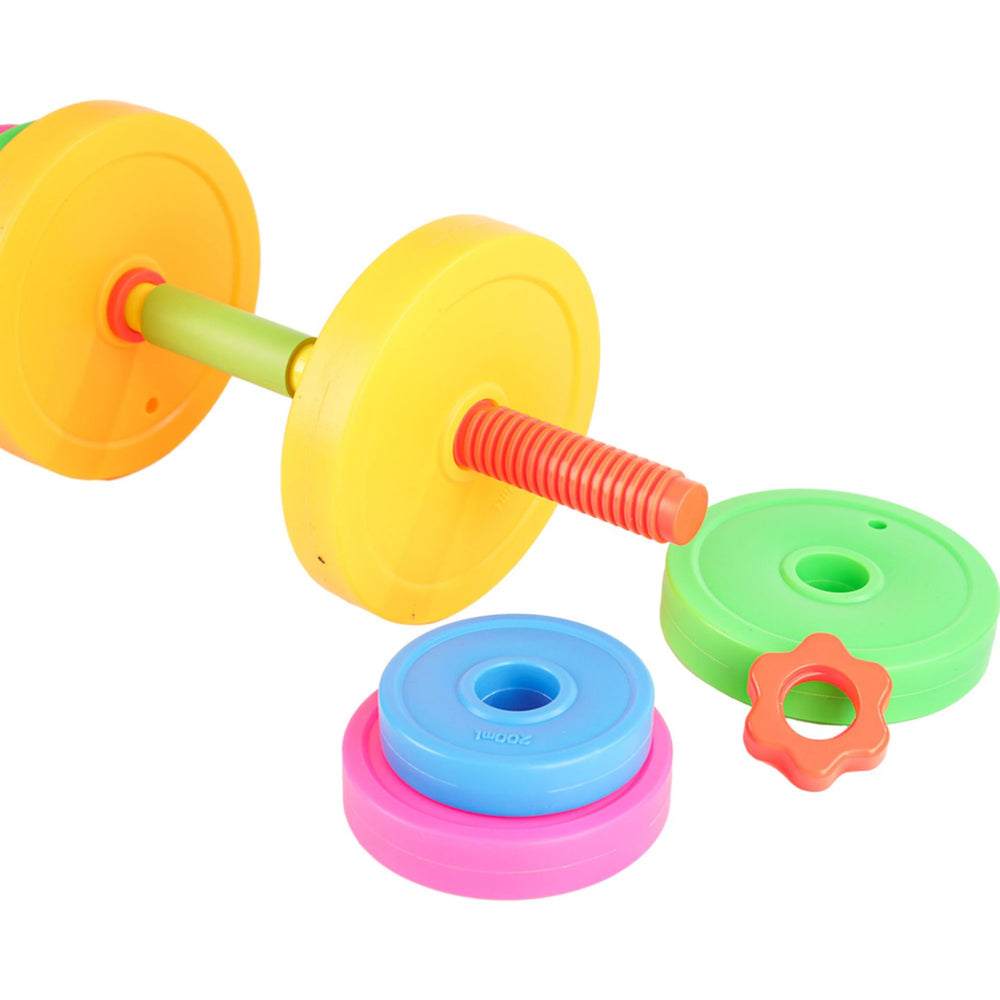 Amazon dumbbell barbell toy - adjustable weight, water/sand fillable - arm training for kids, elementary school, kindergarten, hand weightlifting