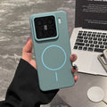 Suitable for xiaomi 17pro thin ring magnetic phone case frosted skin feel redmi k90 anti-fall soft pc protective cover new