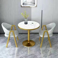 Nordic style negotiation table and chair combination, simple small apartment, milk tea balcony casual small round table, balcony tea table and chair