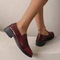 foreign trade leather shoes  spring new fashion cracked versatile small leather shoes loafers   dropshipping
