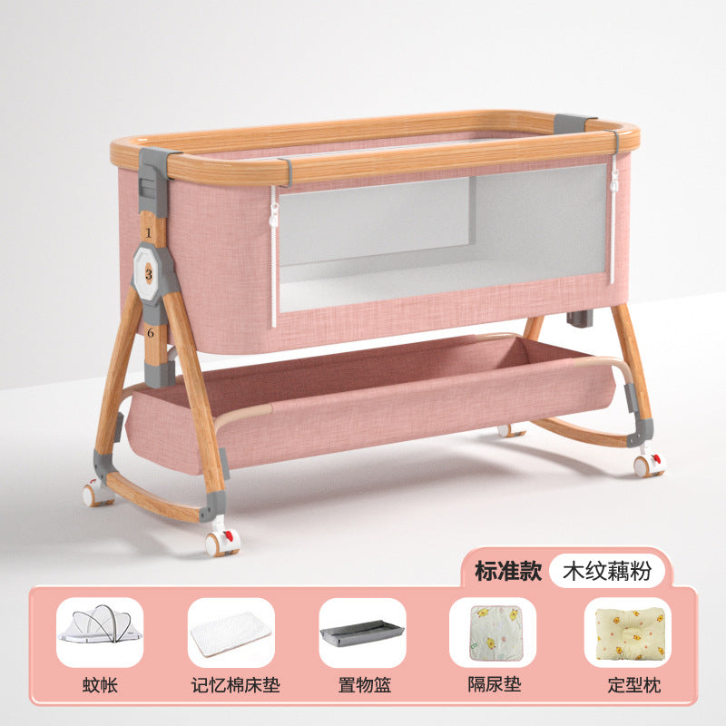 Aluminum alloy baby crib - portable, foldable, multi-functional bassinet - newborn splice bed