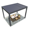 Export aluminum alloy electric flip louver pavilion outdoor house garden sunshade bioclimatic pergola