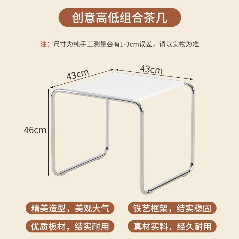 Langyujia for homewrought iron coffee table side table living room sofa creative coffee table bracket combination paint combination cream style