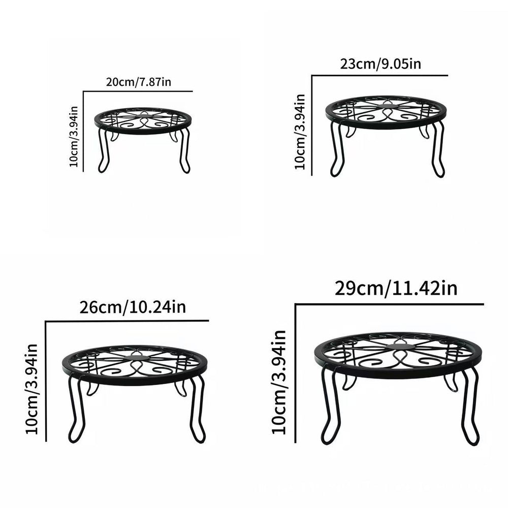 Nordic flower stand plant support heavy duty potting bracket indoor outdoor metal garden container round stand