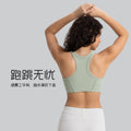 Vertical ribbed high collar elastic comfortable sports intimates high-strength bubble wrap sports bra daw057