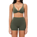 nude triangle cup intimates autumn thin style no steel ring sports suit beautiful back thin shoulder strap fitness suit 6116