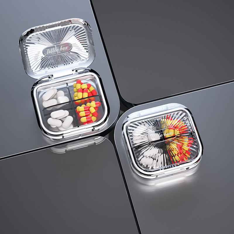 Convenient small medicine box to carry, large size to carry, moisture-proof sealed medicine in the morning, afternoon and evening, exquisite packaging box for medicines