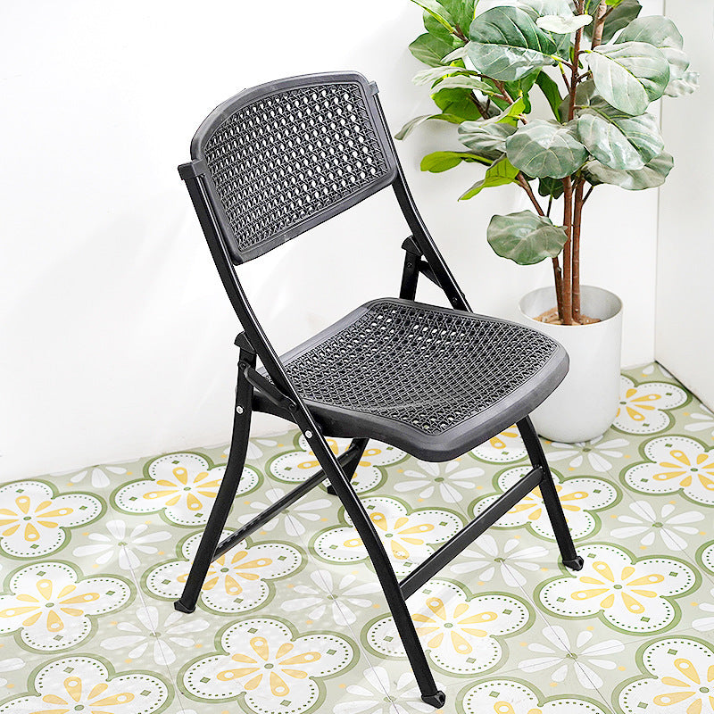 Business office plastic folding chair, exhibition rental hollow backrest foldable computer chair training chair, wholesale
